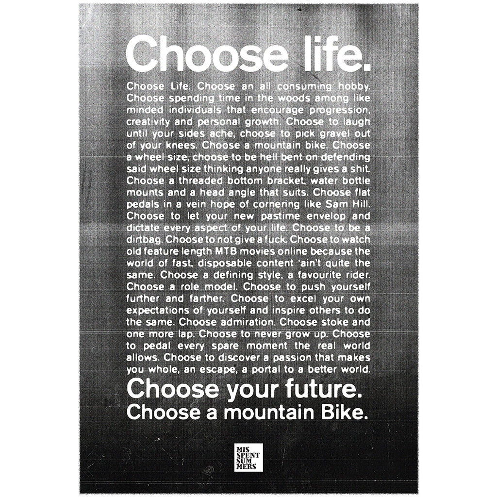 Choose a Mountain Bike poster print