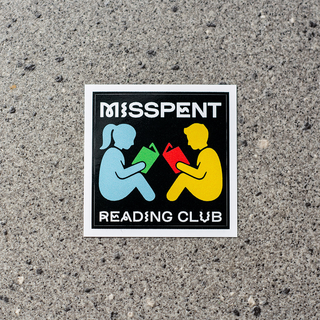 MISSPENT READING CLUB VINYL STICKER