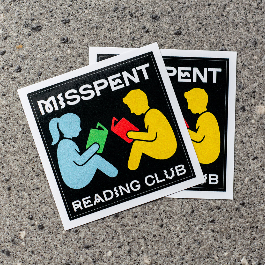 MISSPENT READING CLUB VINYL STICKER