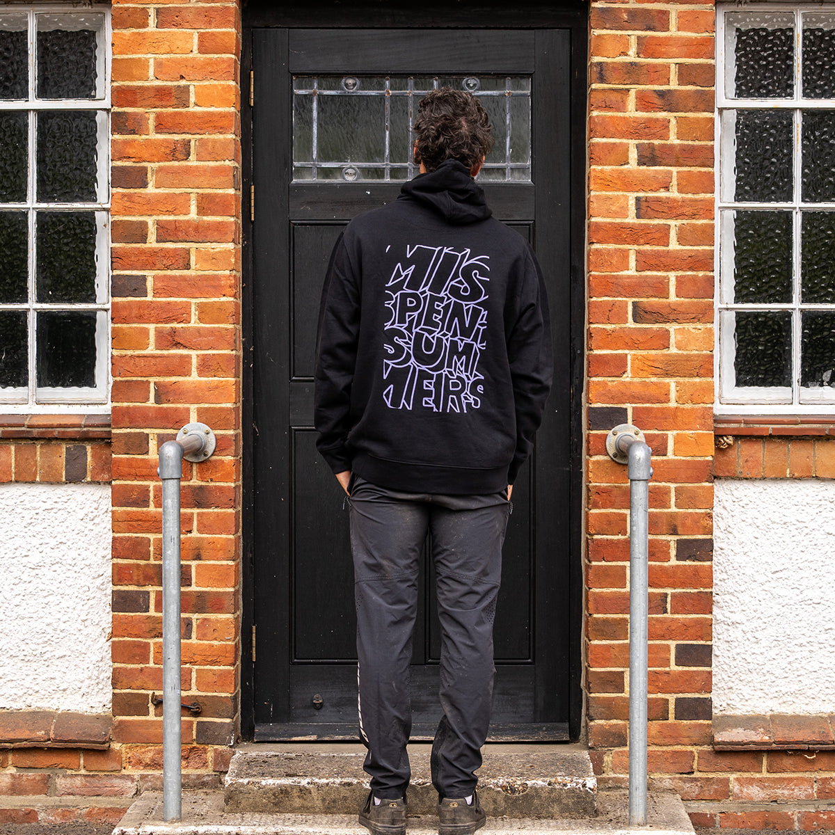 LAVENDER 3D LOGO HOODIE BLACK