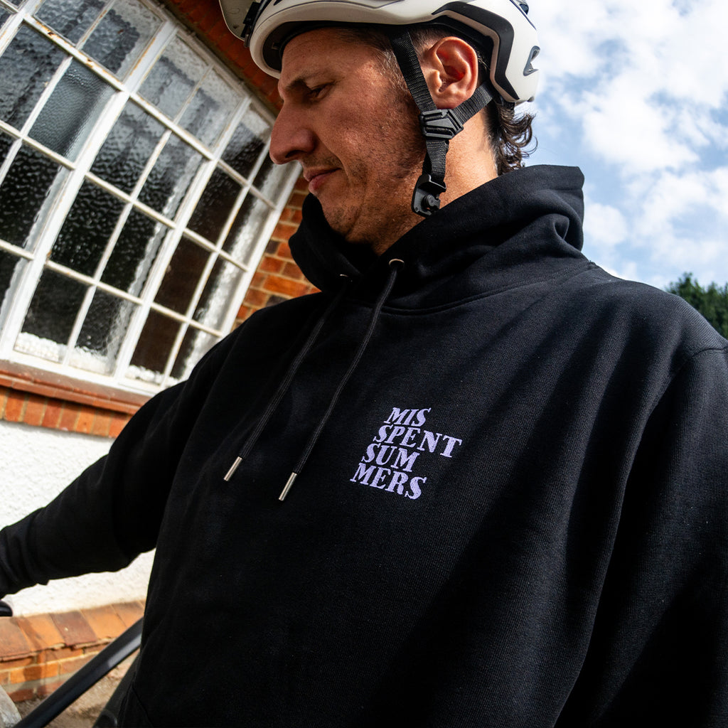 LAVENDER 3D LOGO HOODIE BLACK