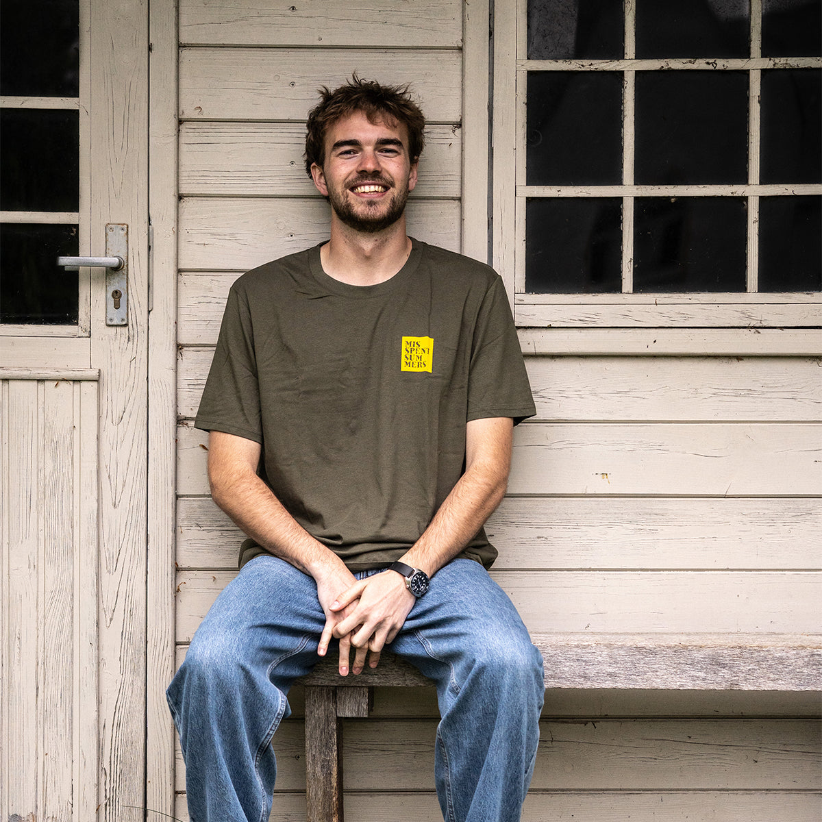 STENCIL LOGO TEE KHAKI