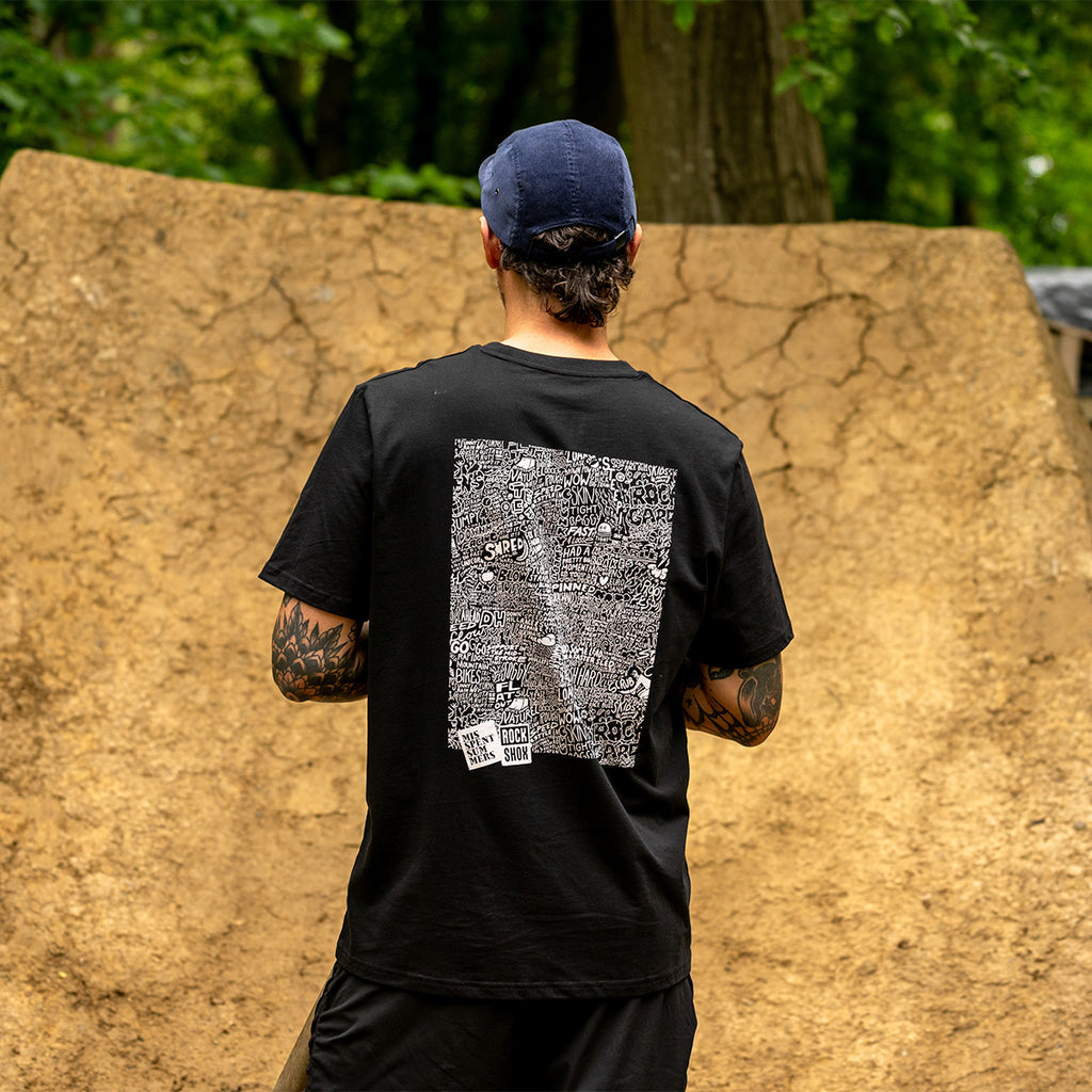 MISSPENT SUMMERS X ROCKSHOX PANDA WRAP TEE BLACK