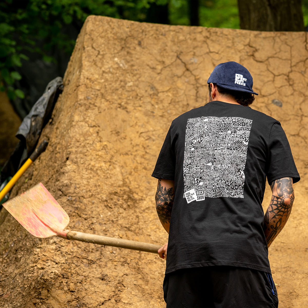 MISSPENT SUMMERS X ROCKSHOX PANDA WRAP TEE BLACK