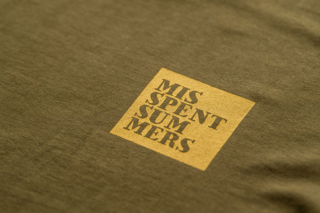 Misspent Summers Stencil Logo - Khaki