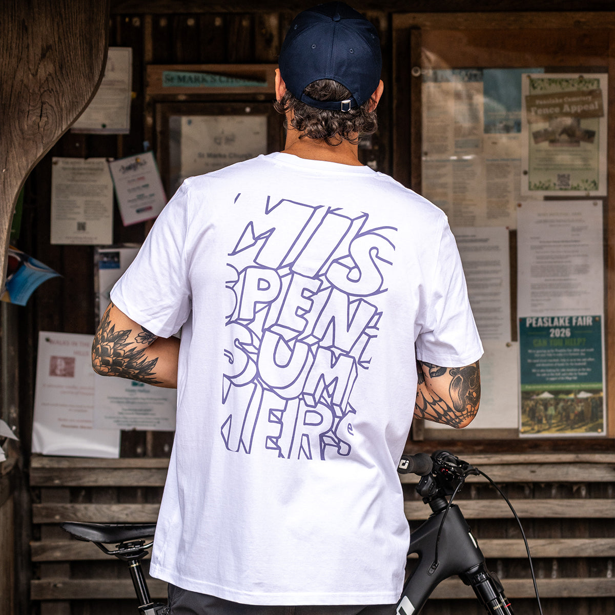 LAVENDER 3D LOGO TEE WHITE