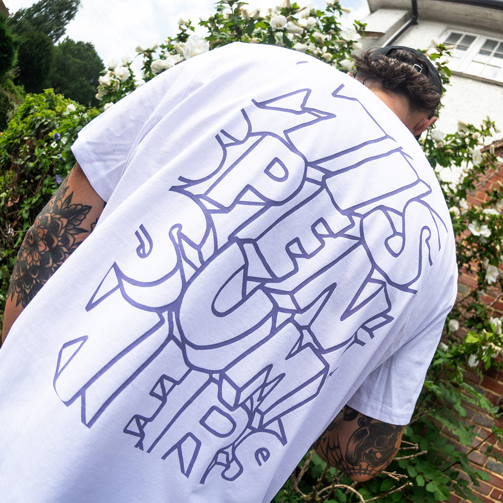 LAVENDER 3D LOGO TEE WHITE